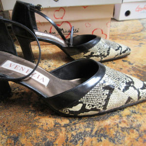 VENEZIA FAUX SNAKE SKIN HIGH HEEL SHOES 7.5M